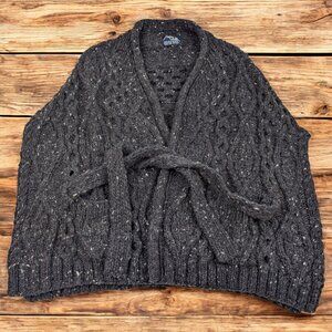 Ande Wear Hand Knit in‎ Ecuador Cape Drape Wrap Shawl Cardigan Cable Knit